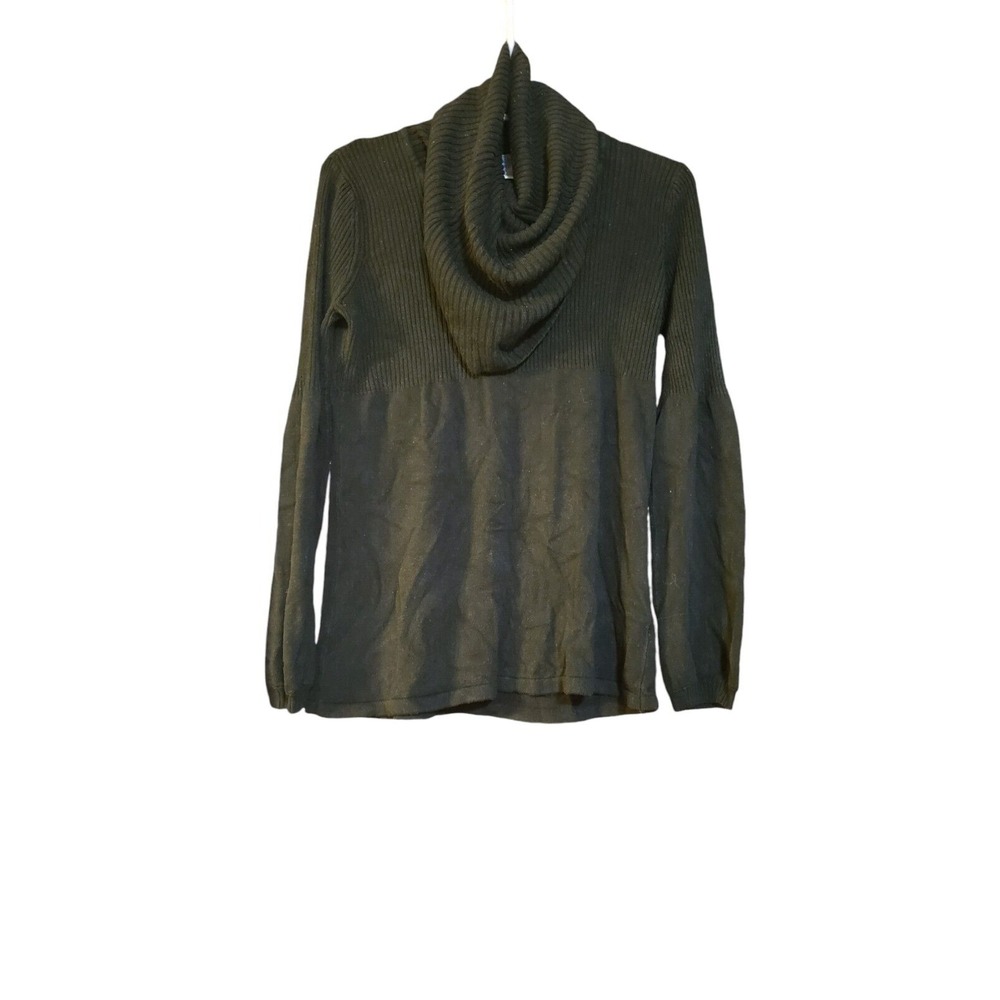 DG2 by Diane Gilman S Lux Touch Cowl neck Sweater Bishop Sleeve Trendy Coquette